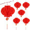 10 Farolillos Chinos de Papel 24cm Faroles Rojos Linternas Colgantes para Decoración de Festival de Primavera Año Nuevo Chino Boda Fiesta