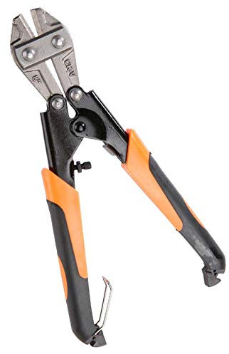 Fafeicy 8-Zoll Bolzenschneider - CRV-Stahl Hochleistungs-Mini-Bolzenschneider mit Kabelzangen und Rutschfester Griff für Schrauben, Ketten, Gewindestangen und Drähte