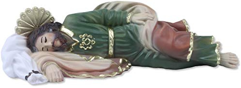 Estatua de San José de Proposte Religiose en resina. 14 cm de largo. Pintada a mano.