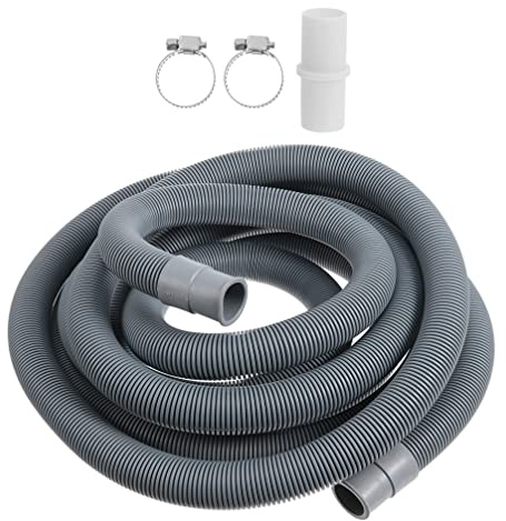 Mobestech Washing Machine Drain Hose Extension Kit 13.12Ft Flexible Washer Drain Pipe with Connector Clamps for Home Laundry Bathroom Drainage