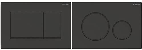 Geberit, Sigma30 115.883.16.1 Betätigungsplatte 2 Mengen, schwarz matt, 115883161 & 115.882.16.1 Betätigungsplatte Sigma20 für 2-Mengen-Spülung, schwarz matt, 115882161