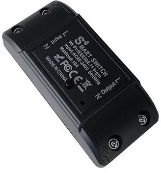 proAMEDEN Smart Switch WiFi, 220 V, 10A, Smart Switch WiFi, App Tuya/Smart Life, compatibile con Alexa e Google Home, (1/un, Nero).