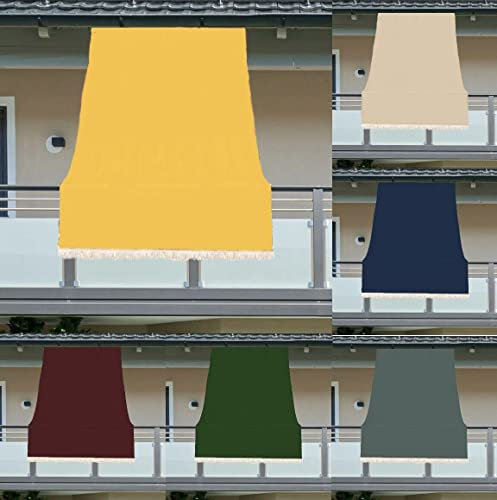 Luga TENDA DA SOLE CON ANELLI RESISTENTE ESTERNI BALCONE VERANDA GIARDINO 2022 (150X250, GIALLO)