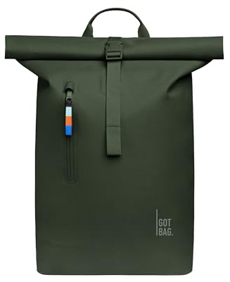 GOT BAG Rucksack Rolltop 2.0 Lite | Laptop Rucksack wasserdicht mit Herausnehmbarer 15,6“ Laptoptasche | 26 Liter Füllvolumen Rollrucksack (algae)