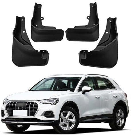 Bqieai 4PCS Auto Vorne Hinten Schmutzfänger, Für Audi Q3 2019-2023 Rad Spritzschutz Kotflügel Staubdicht Schlamm Klappen Car Styling Zubehör