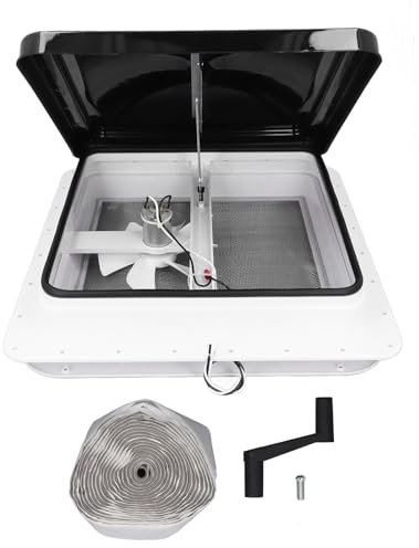 Fabater Wohnmobil-Dachlüftungsventilator, Wohnmobil-Deckenlüftungsventilator, Wohnmobil-Abluftventilator-Set, Universeller Dachlüftungs-Ersatz für Anhänger, Wohnwagen, Fahrzeug