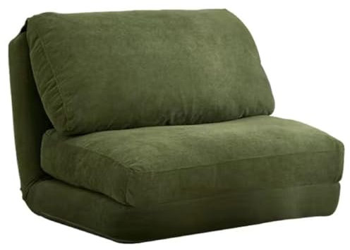 Bodensofa Mit Schlaffunktion Verstellbare Rückenlehne 2-in-1 Bodensofa Ganzkörper Abnehmbar Und Waschbar fur Lesen Oder Als Gaming-Stuhl Zwei Größen(Green,125 * 90 * 23CM)