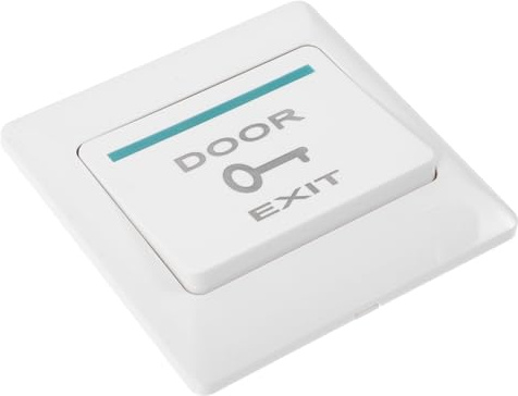 jojofuny Placa De Pared Para Sistema De Control De Acceso Puerta Botón De Salida Cubierta Para Timbre Resistente Reinicio Automático Uso Interior