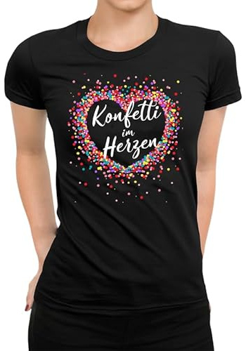 Konfetti im Herze - Karneval Fasching Kostüm Frauen T-Shirt.