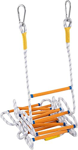 PYCJNFC Emergency ladder, Fire Escape Ladder, Emergency Safety Portable Rope Ladder, 2-3 Story Homes Reusable Compact Lightweight External Rescue Ladder