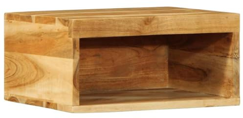 LLEZKBR Gabinetes y estantes de almacenamiento de medios de almacenamiento, mueble de TV montado en la pared, 40 x 30 x 19 cm, madera maciza de acacia