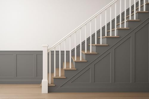 10PCS 6mm Wall Panelling Kit Shaker Style 3D Wall Panel Kit | MDF Wall Panels - Paintable Accent Panel Kit for a Stylish Upgrade to Any Home Decor 100cmx10cm (Glue not Included)