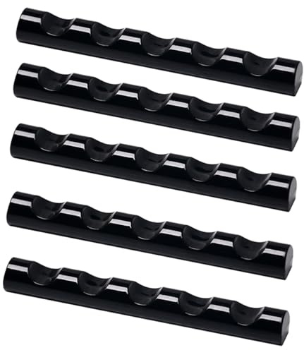 AUTSUPPL Support de Rangement pour Stylos à Ongles 5 Grilles en Plastique Noir Portable pour Usage Professionnel et DIY 5 Pièces Anti-dispersion