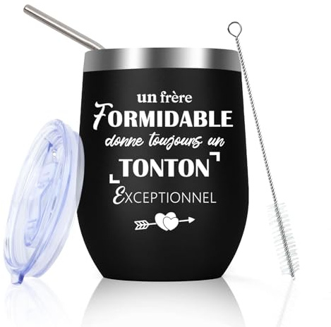 Huaceary Cadeau Tonton Mug Isotherme Cadeau pour Tonton Anniversaire Drole Humour Original Idee Cadeaux Tontons Nièce Saint Valentin Noel Cadeaux Homme Original Utile Tontons Tasse Isotherme