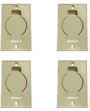 (4) Central Vacuum Wall Hose Inlet Almond Beige for HOOVER -