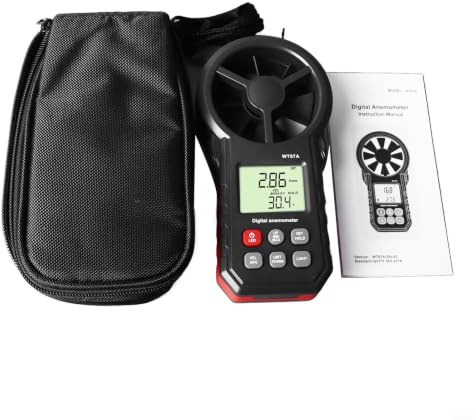 Anémomètre portatif WT87A Jauge de vent numérique pour mesure de la vitesse de l'air en m/s km/h pour mph – Portable 6,42 pouces