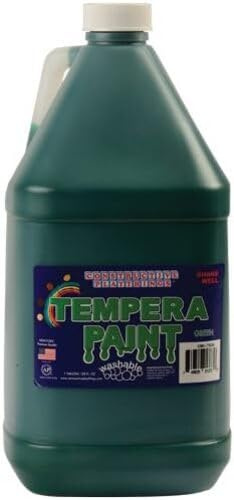 Constructive Playthings Washable Tempera Paint for Kids, Classroom Painting Supplies, 1 Gallon, Green