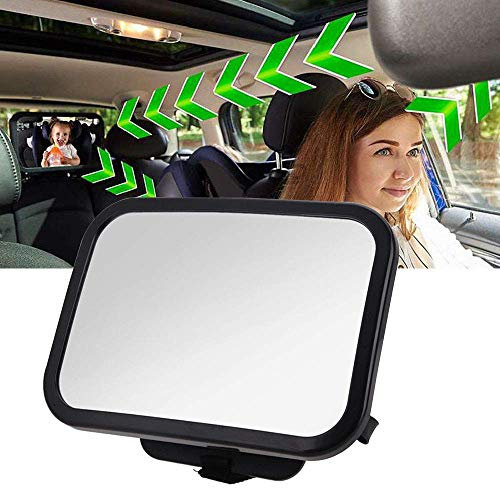 FXxswey Bébé Siège arrière miroir, 360 ° réglable arrière de voiture de miroir pour nouveau-nés et les jeunes enfants, Crash testé et certifié pour la sécurité