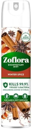 Zoflora Winter Spice Air & Fabric Mist Spray, 1 x 300ml, Odour Eliminator, Long-Lasting Warm Fragrance, Antibacterial & Multi-Purpose Freshener.