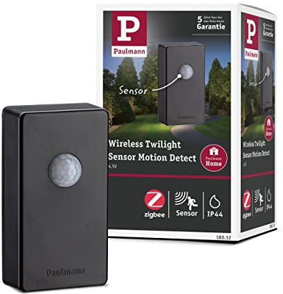 Paulmann 18012 Plug & Shine SmartHome Zigbee Télécommande Détecteur crépusculaire/Détecteur de mouvement Éclairage extérieur Anthracite Commande à capteur