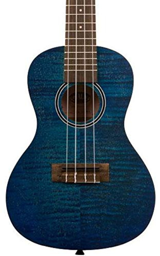Kala KA-CEMB Konzert-Ukulele, Musikinstrument, exotisches Mahagoni, Blau