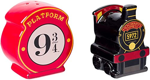Silver Buffalo Harry Potter Hogwarts Express, Salt and Pepper Shaker Set | Platform 9 3/4, Ceramic