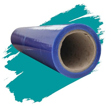 Scorprotect® Glasschutzfolie Abdeckfolie Schutzfolie Selbstklebend für Glas Fenster & Spiegel (100 cm x 100 m, Blau)
