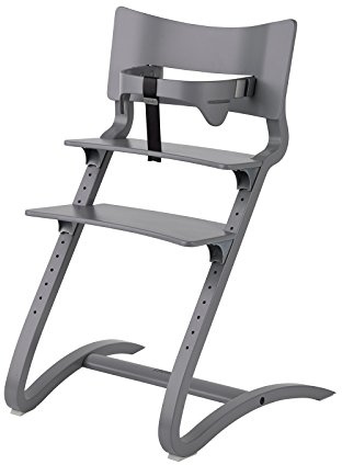 Leander Stuhl - Hochstuhl - Kinderstuhl - Erwachsenenstuhl mit Babybügel, grau lackiert