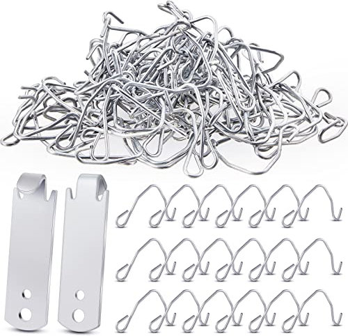 102 Pieces T Post Wire Clips Fence Wire Twister for T Post Clips Galvanized Steel Fence Wire Tensioning Tool for Fixing Fence Wire Clip Garden Farm Highway Sport Fences