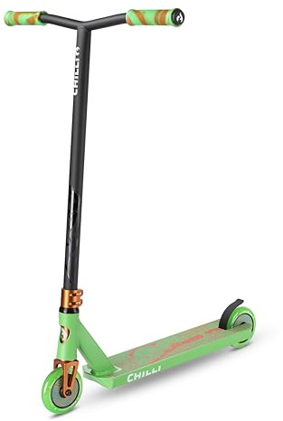 Chilli Pro Scooter™ Critter | Das ORIGINAL | Stunt Scooter mit 360° Lenkung | High-End Stuntscooter | Für Profis | 110 mm PU Räder | Trick Roller für Kinder und Erwachsene | Farbe - Chameleon