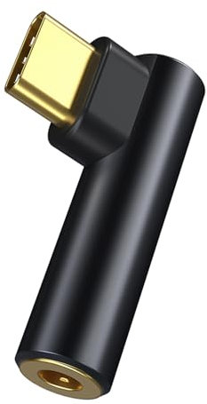 Adattatore USB C 90 Gradi a Jack 3,5 mm per Cuffie, da USB tipo C a AUX femmina da 3,5mm, Connettore Jack USB C Aux Compatible con Huawei Xiaomi Samsung Google iPad (Black)