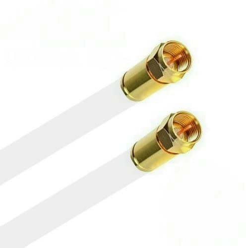 AC-Sat-Corner Fritz!Box 6591 Cable Router Netzwerk Anschlusskabel Deluxe Premium Kabel 8K Gold Gerade/Gerade Weiß 5 Meter