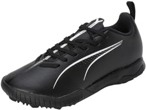 Puma Unisex Youth Ultra 5 Play TT JR Soccer Shoe, Puma Black-Puma White, 35 EU