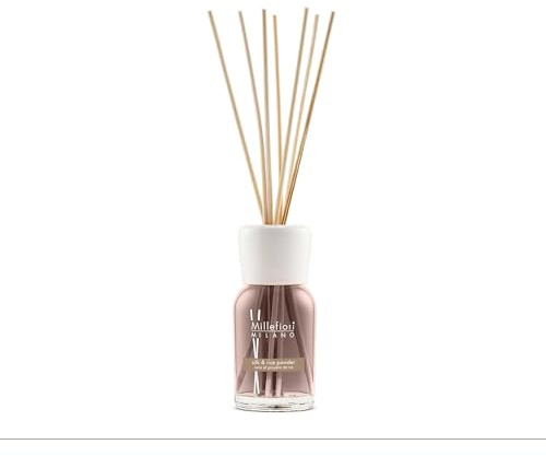 Millefiori Milano – Diffusore a Bastoncini 250 ml, Silk & Rice Powder – Profumatore Ambiente Raffinato con Note Talcate e Delicate