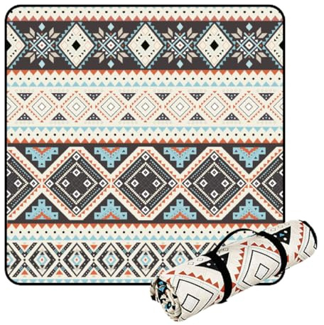 Heikoeco® Picknickdecke Wasserdicht 200X200, XXL Extra Groß Outdoor Gepolstert, Tragbar & Waschbar Picknickdecke Isoliert, Stranddecke, Strandmatte, Picnic Blanket für Camping, Park, Strand