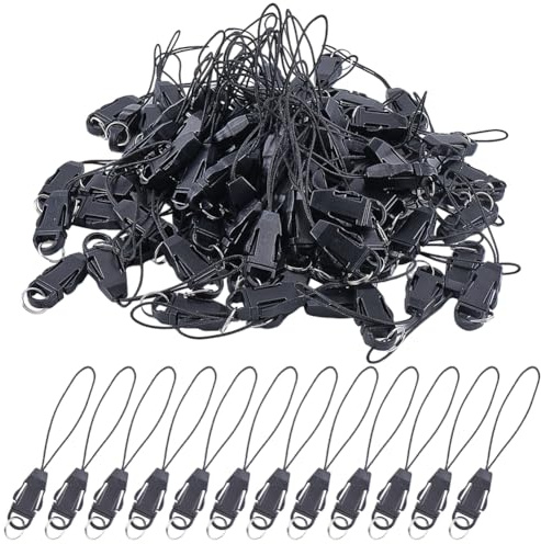 GORGECRAFT 100 Correa de Muñeca para Teléfono Celular Anillo Dividido Antipérdida Cordón Corto Cordones para Teléfono con Hebilla Desmontable Ganchos para Llavero Teléfono Móvil Llaves de Unidad USB