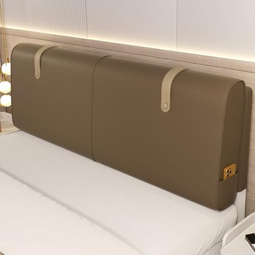 Modernes Leder-Kopfteil für Schlafzimmer, abnehmbares Wandkissen, gepolstertes Bett, Rückenlehne, dickes Kunstleder-Kissen für 119 x 58 x 5 cm