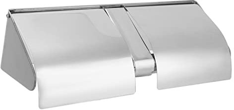Double Stainless Steel Lockable Wall Mount Toilet Paper Holder with Storage Box Ideal for Homes
