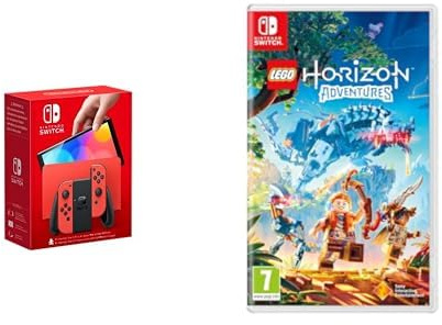 Nintendo Console Switch - Modèle OLED Edition Mario (rouge) & LEGO Horizon Adventures (SWITCH)