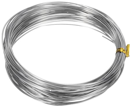 sourcing map Alambre de acero inoxidable de calibre 18 de 1,0 mm, 10 m, alambre suave para esculpir manualidades, alambre artístico, resistente al deslustre, alambre de joyería para hacer joyas,