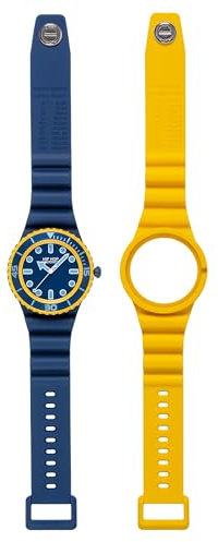 HIP HOP, Collezione Master, Orologio Uomo, Cinturino in Silicone Intercambiabile, Cassa 41 mm, Resistente all'Acqua Fino a 50 m, Lunghezza Regolabile fino a 19 cm