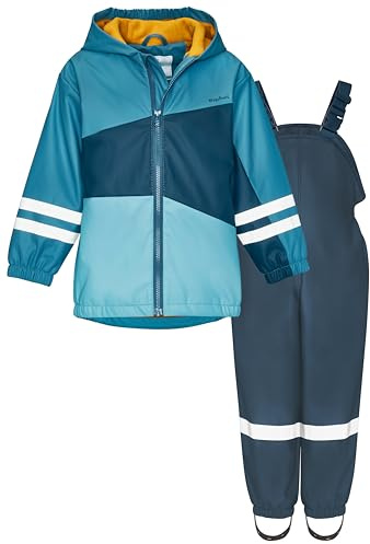 Playshoes Regen-Set Conjunto de Lluvia, Turquesa Armada, 98 cm (Pack de 2) Unisex niños