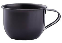 Tazza da caffè in acciaio inox, 60 ml, tazza da succo con manico, mini tazza da caffè, tazza da succo di piccola capacità, tazze da caffè espresso per cucina (nero)