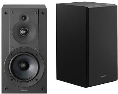 Sony CS Speakers, SS-CS5M2 3-Way 3-Driver Hi-res Bookshelf Speakers (Pair), 2025 Model,Black