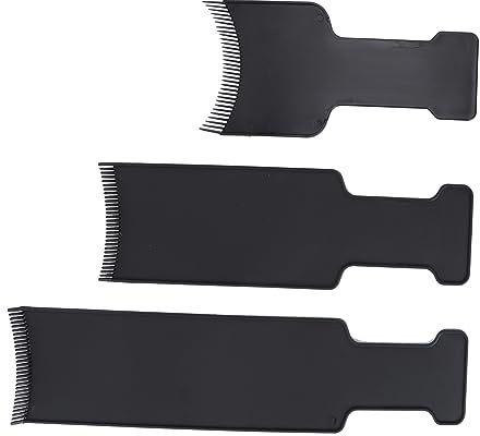 Didiseaon Lot De 3 Peignes à Coloration Pour Cheveux Longs, Medium Et Petits, Brosses Noires Pour Teinture Professionnelle Et Domestique, Protection Cuir Chevelu, Coiffure Précise
