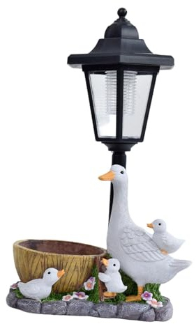 KESOTO Statua da Giardino con Luci Solari, Regalo, Figura Animale per Giardino,