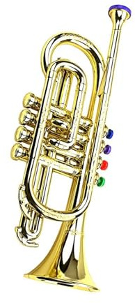 Trompetas Para Principiantes Trompeta Profesional De Metal Dorado Con 4 Botones De Colores