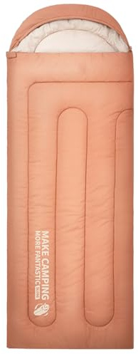Saco de Dormir de Tejido Pongé – 220 cm Bolsa Ultraligera | Saco de Dormir Ligero para Todas las Estaciones con Relleno de Algodón para Adultos | Sacos de Dormirs Portátil para Camping, Verano, Sender