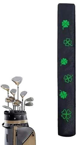 Copertura per bastone da golf – Protezione in pelle PU con motivo trifoglio, da club resistente, accessorio di alta qualità, elegante allineamento per i golfisti, si adatta alla maggior parte