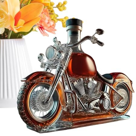 Jarra de whisky para moto – Botella de vidrio soplado para moto, para cócteles, regalo de Navidad, cumpleaños